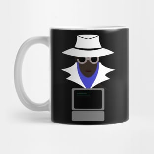 Lady White (Afro W/Computer): A Cybersecurity Design Mug